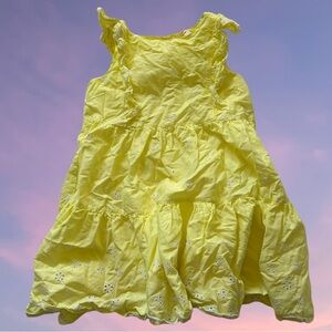 Bright yellow lace eyelet dress Cat & Jack size 5T
